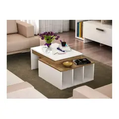 TU MESITA - Mesa de Centro Yuliet color BlancoMarrón