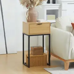 TU MESITA - Mesa Auxiliar Tumi color Madera 1 cajón