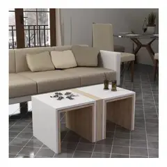 TU MESITA - Mesa Minimalista de Centro Mirna color BlancoDuna