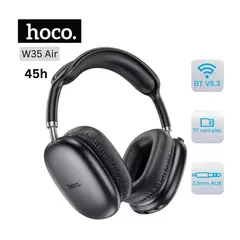 HOCO - Audífonos W35 AIR LIGHT bluetooth 5.3 45hrs - Black