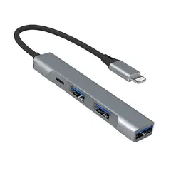 OEM - Adaptador iPhone/ iPad a 3 puertos USB 3.0 y puerto IOS para carga