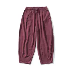 BLWOENS - Pantalones baggy largos para hombres-Rojo