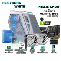 INTEL - Computadora PC Gamer White Core i5 12400F RAM 16GB SSD 1TB RTX 4060 8GB