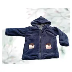 GENERICO - ABRIGO DE NIÑA PELUCHE CON ESTAMPADO