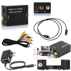 GENERICO - Kit Convertidor de Audio Optico Digital a RCA cable optico rca aux