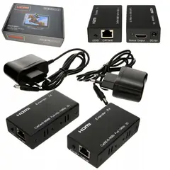 GENERICO - Extensión Extender Hdmi a Rj45 Utp Cat 5/6 Hasta 60 Metros lan