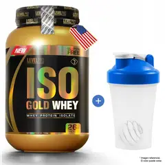 LEVEL PRO - Proteína Iso Gold Whey 1.1 kg Vanilla Creme+shaker