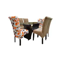 AMOBLART - Comedor Arabe - 6 sillas - Camello con floreado
