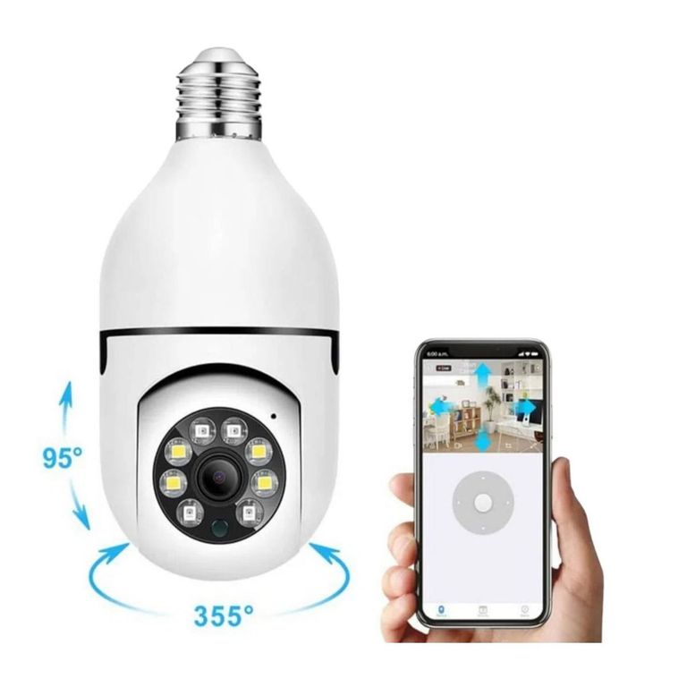 Camara Espía Seguridad Vision Nocturna Diseño Foco 360°