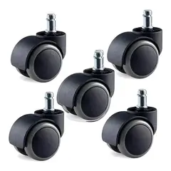 GENERICO - MONTECH - Ruedas Garrucha de Nylon Poliuretano para Silla Giratoria x5