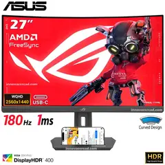 ASUS - MONITOR ROG Strix XG27WCS, 27" CURVO VA FAST, WQHD, 180Hz, 1ms.