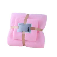 GENERICO - Pack 2 Toallas microfibra para cuerpo y manos Rosado