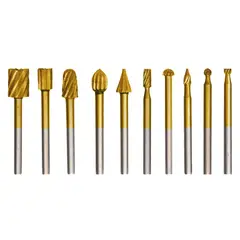 GENERICO - Set de 10 Fresas para Grabado de Artesanías para Dremel
