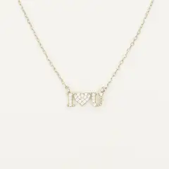 NATHALIE BIRD - COLLAR I LOVE YOU SILVER