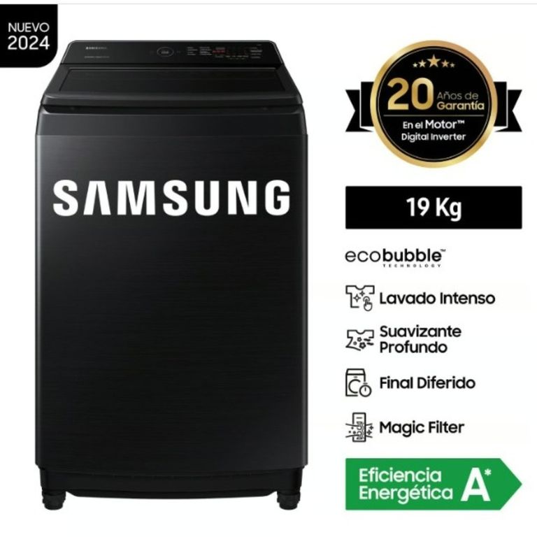 Lavadora 19KG Smart EcoBubble WA19CG6441BVPE Negra