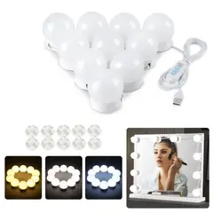 GENERICO - Focos para Espejo Tocador 3 Tonos de Luz Led 10 Focos
