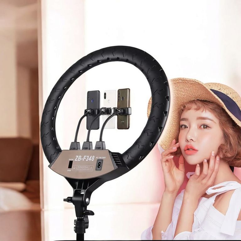 Aro de luz LED 45cm Profesional + Trípode 2.10 mt