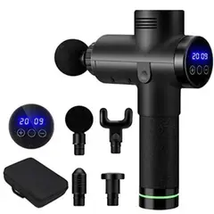 GENERICO - Pistola de Masaje Muscular 30 Niveles - Profesional con pantalla LCD