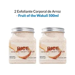 WOKALI - Exfoliante Corporal De Arroz 500ml 2 Unidades