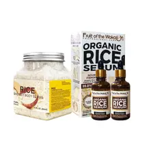 WOKALI - Exfoliante Corporal Arroz + Serum De Arroz Orgánico X2 Botellas