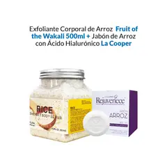 WOKALI - Exfoliante Corporal De Arroz + Jabón De Arroz Con Ácido Hialurónico