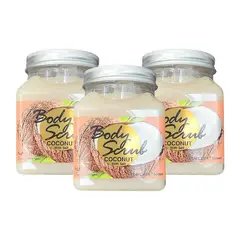 WOKALI - Exfoliante Corporal Coco Con Sal 500ml 3 Unidades