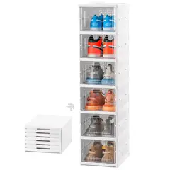 GENERICO - Organizador de Zapatos Zapatera Plegable Acrílica de 6 Pisos