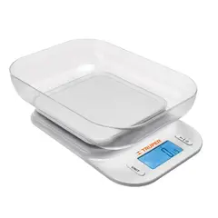 TRUPER - Balanza digital para cocina, con tazón, 5 kg,