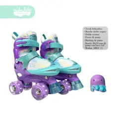 OKA - PATIN 4 RUEDAS VERDE SIRENA TALLA M