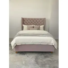 GENERICO - Cama Box Tarima + Cabecera Bella Rosa King