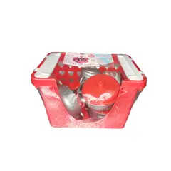 GENERICO - SET VAJILLA PARA NIÑAS ROJO