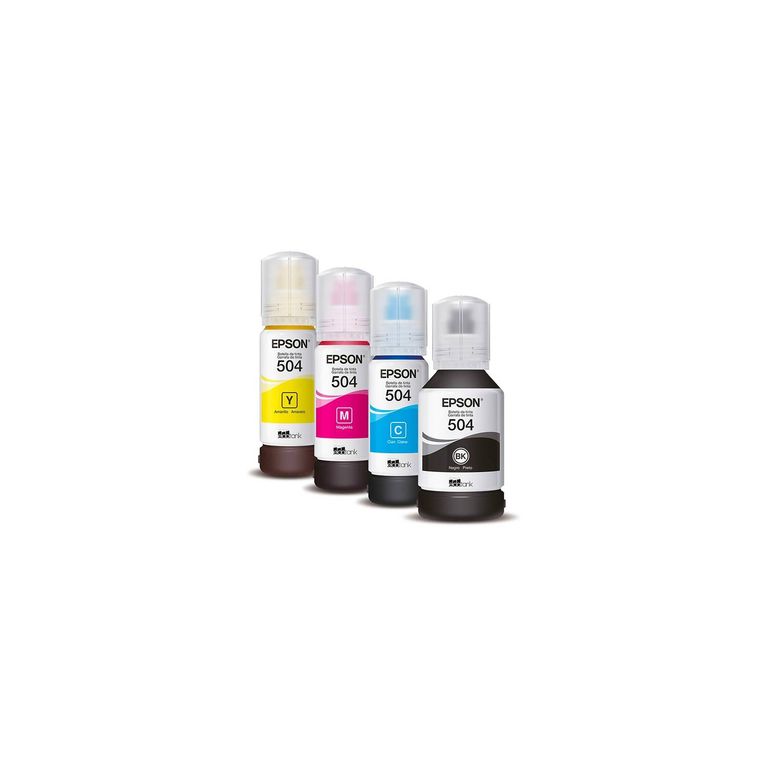 Kit Tinta Epson T504 Amarillo Cian Magenta Negro