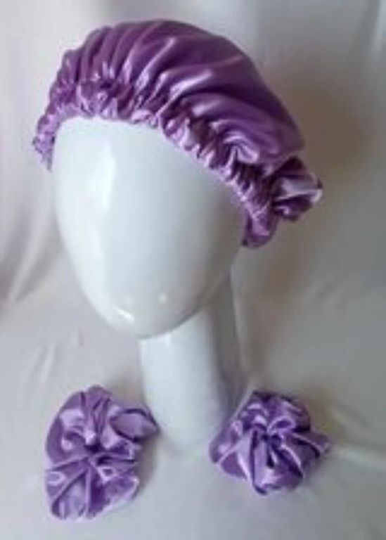 Gorro para dormir de satin lila