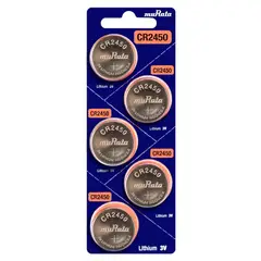 GENERICO - Pilas Murata Tipo Boton CR2450 x5 Unid 3v