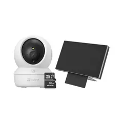 EZVIZ - Kit de cámara de seguridad para interiores H6C FullHD+ Monitor SD7+ 64GB -