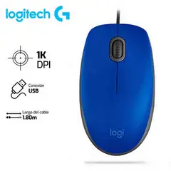 LOGITECH - MOUSE M110 AZUL SILENT