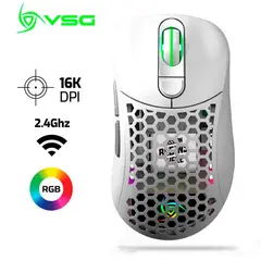 VSG - Mouse Aquila Fly Mate Inalambrico 16, 000 Dpi RGB Blanco