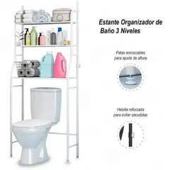 OEM - Estante Organizador de Baño Multifuncional 3 Niveles