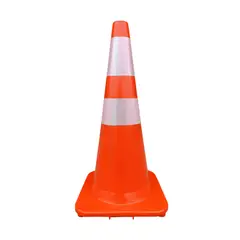 QRUBBER - Cono de seguridad liviano 70cm naranja