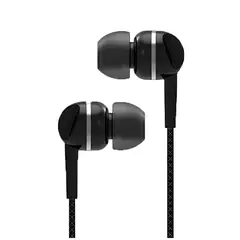 SASARU - Audífonos Earphones S340B con cable Micrófono Negro