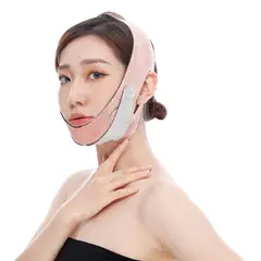 GENERICO - Faja Facial Mentonera Control doble mentón Papada doble ajuste Naranja