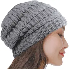 KAST PE - Beanie de lana para mujer Mara - Gris