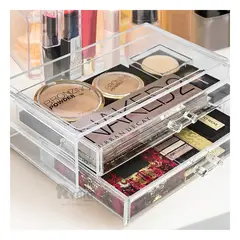 RYBIU IMPORT - Caja Espaciosa de Maquillaje Transparente Y+Papel de Regalo