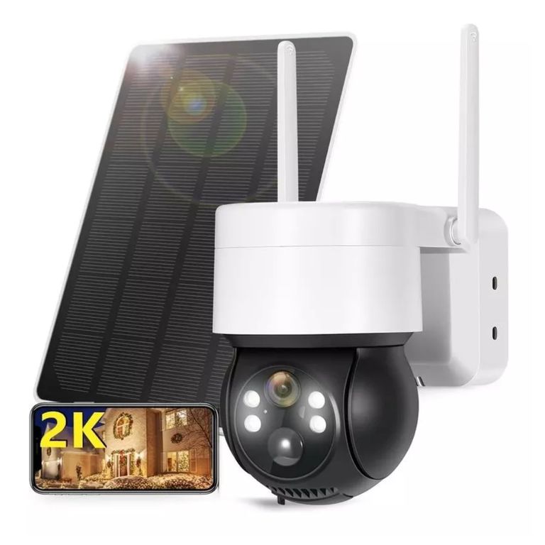 CAMARA PARA EXTERIORES CON PANEL SOLAR Vigilancia WIfi