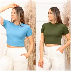 ROSUE - Polos Basicos top básico Rib Genesis Pack x2