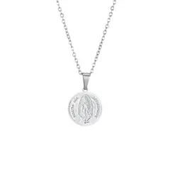 GENERICO - Collar Hombre Nuestra Señora De Guadalupe Regalo Joya Plata