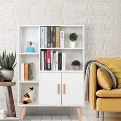 NACION MUEBLES - Librero Vintage Adara color Blanco NM