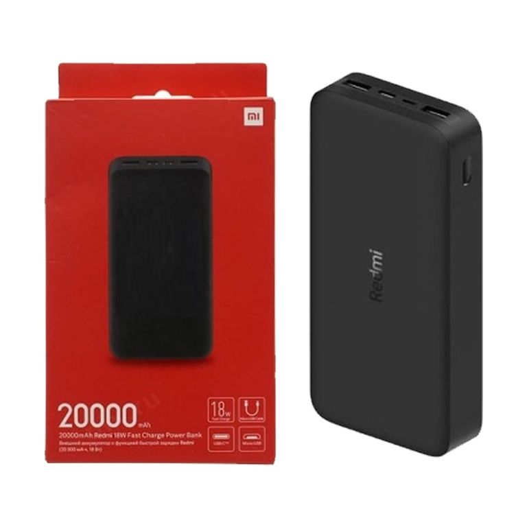 Cargador Portatil Redmi Power Bank de 18W 20000mAh negro