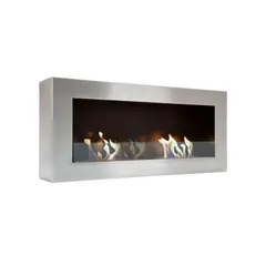 BIOCALOR - Chimenea Empotrable Bioetanol Inoxidable 100x45 Estufa Ecológica