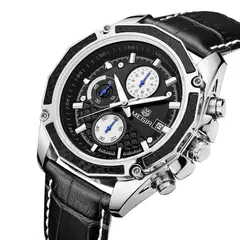 MEGIR - Reloj Hombre MG-15 Cronografos Correa Cuero